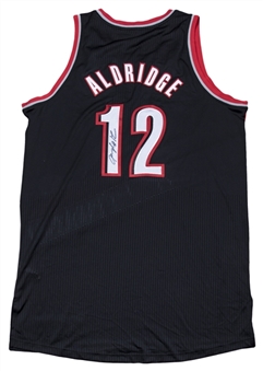 2010 LaMarcus Aldridge Game Used & Signed Portland Trail Blazers Road Jersey (Player LOA & JSA)